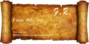 Faur Róza névjegykártya