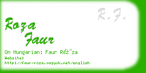 roza faur business card